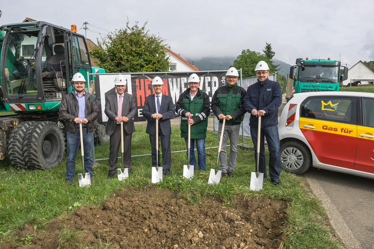 Erschließung mit Erdgas: Auftakt der Bauarbeiten in Lauterstein