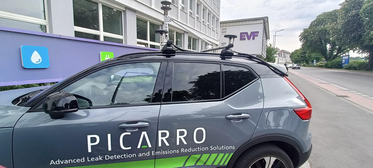 Fahrzeuggest&uuml;tzte Rohrnetzkontrolle im EVF-Gasnetz